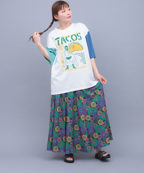 チチカカ（チチカカ）の「ルチャ＆タコスフェスビッグＴシャツ【ユニセックス】（Tシャツ/カットソー・メンズ・ブラック/ピンク/その他1・FREE）」の6枚目の写真