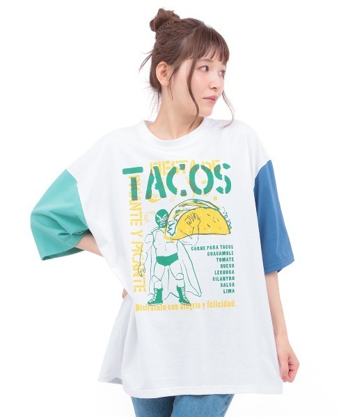 チチカカ（チチカカ）の「ルチャ＆タコスフェスビッグＴシャツ【ユニセックス】（Tシャツ/カットソー・メンズ・ブラック/ピンク/その他1・FREE）」の9枚目の写真