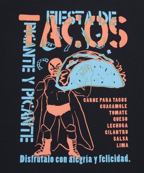 チチカカ（チチカカ）の「ルチャ＆タコスフェスビッグＴシャツ【ユニセックス】（Tシャツ/カットソー・メンズ・ブラック/ピンク/その他1・FREE）」の14枚目の写真
