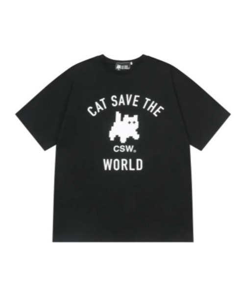 CATSAVETHEWORLD(キャットセーブザワールド)の「◇CATSAVETHEWORLD◇ブランド直輸入正規品/ミョウ シグネチャーアートワーク 半袖Tシャツ MYOW SIGNATURE ART WORK HALF T(Tシャツ/カットソー・レディース・ブラック/ホワイト・L/M)」の20枚目の写真