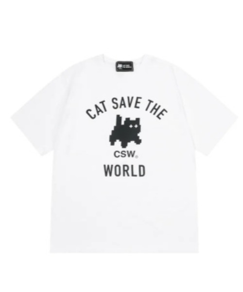 CATSAVETHEWORLD(キャットセーブザワールド)の「◇CATSAVETHEWORLD◇ブランド直輸入正規品/ミョウ シグネチャーアートワーク 半袖Tシャツ MYOW SIGNATURE ART WORK HALF T(Tシャツ/カットソー・レディース・ブラック/ホワイト・L/M)」の18枚目の写真
