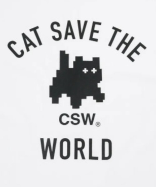CATSAVETHEWORLD(キャットセーブザワールド)の「◇CATSAVETHEWORLD◇ブランド直輸入正規品/ミョウ シグネチャーアートワーク 半袖Tシャツ MYOW SIGNATURE ART WORK HALF T(Tシャツ/カットソー・レディース・ブラック/ホワイト・L/M)」の22枚目の写真