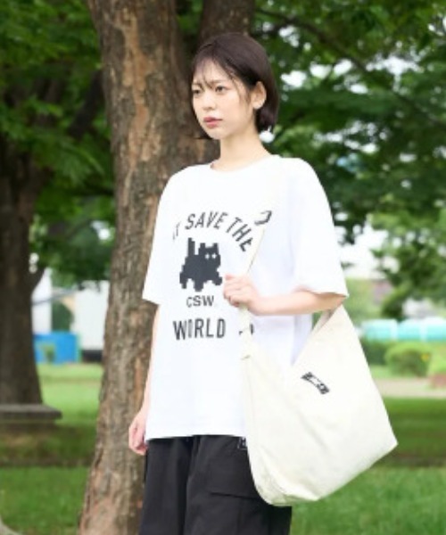 CATSAVETHEWORLD(キャットセーブザワールド)の「◇CATSAVETHEWORLD◇ブランド直輸入正規品/ミョウ シグネチャーアートワーク 半袖Tシャツ MYOW SIGNATURE ART WORK HALF T(Tシャツ/カットソー・レディース・ブラック/ホワイト・L/M)」の10枚目の写真