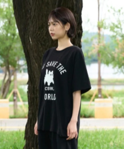 CATSAVETHEWORLD(キャットセーブザワールド)の「◇CATSAVETHEWORLD◇ブランド直輸入正規品/ミョウ シグネチャーアートワーク 半袖Tシャツ MYOW SIGNATURE ART WORK HALF T(Tシャツ/カットソー・レディース・ブラック/ホワイト・L/M)」の16枚目の写真