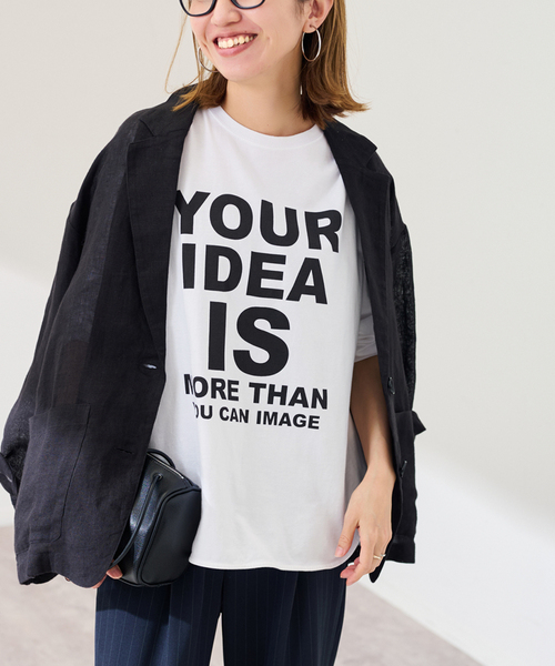 FRAMeWORK（フレームワーク）の「≪WEB限定 / 追加≫ロゴロンTee（Tシャツ/カットソー・レディース・チャコールグレー/ホワイト・FREE）」の20枚目の写真