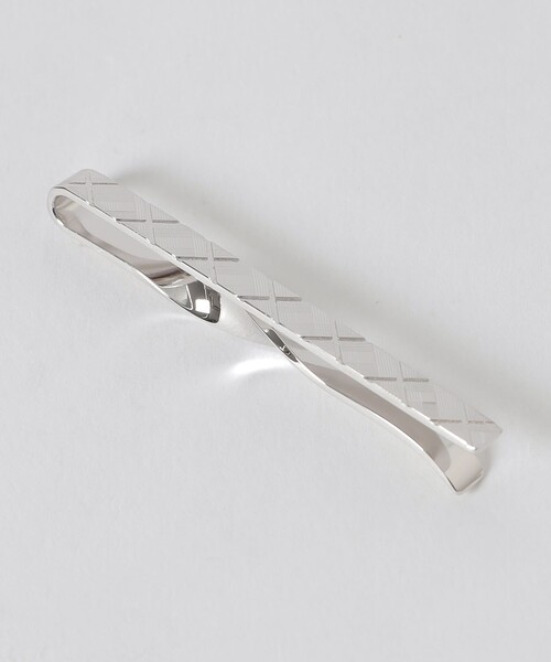BLACK LABEL CRESTBRIDGE(ブラックレーベル・クレストブリッジ)の「リバーシブルオールダイヤカットタイバー(ネクタイピン・メンズ・グレー系その他2/ブラック・FREE)」の2枚目の写真