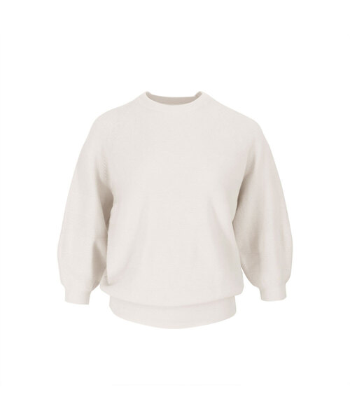 VASCARA(バスカラ)の「Raglan Round Neck Capri Knitwear (6colors)(ニット/セーター・レディース・コーラル/クリーム/ライトイエロー/ブラック/ライトピンク/カーキ・FREE)」の2枚目の写真