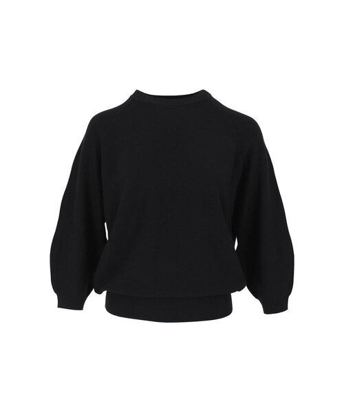 VASCARA(バスカラ)の「Raglan Round Neck Capri Knitwear (6colors)(ニット/セーター・レディース・コーラル/クリーム/ライトイエロー/ブラック/ライトピンク/カーキ・FREE)」の1枚目の写真