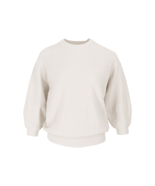 VASCARA(バスカラ)の「Raglan Round Neck Capri Knitwear (6colors)(ニット/セーター・レディース・コーラル/クリーム/ライトイエロー/ブラック/ライトピンク/カーキ・FREE)」の7枚目の写真