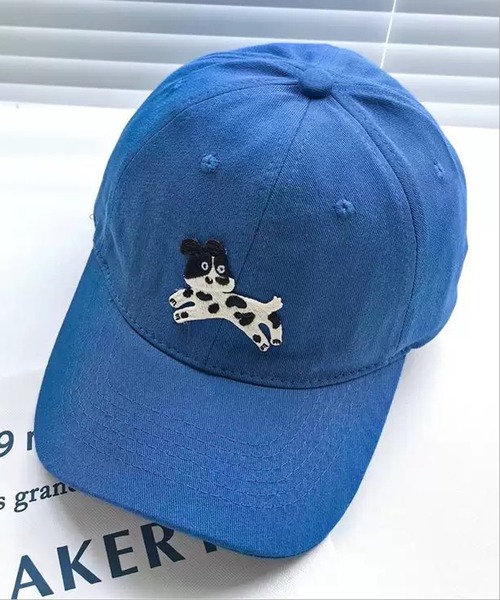 NANEA（ナネア）の「犬モチーフワッペンキャップ（キャップ・レディース・ブラウン/グリーン/レッド/ベージュ/ブルー/アイボリー/ブラック/カーキ・フリー）」の8枚目の写真