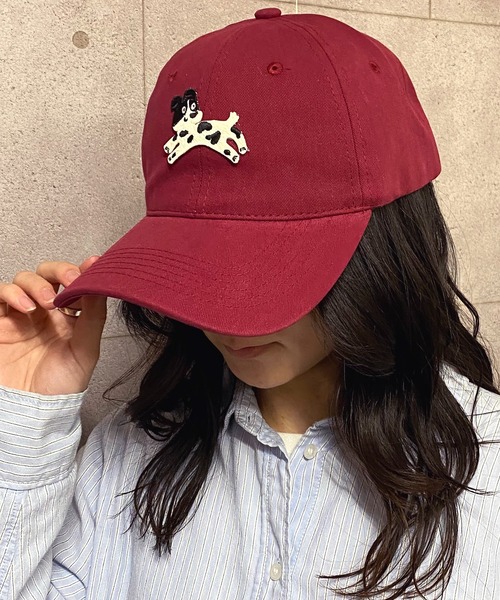 NANEA（ナネア）の「犬モチーフワッペンキャップ（キャップ・レディース・ブラウン/グリーン/レッド/ベージュ/ブルー/アイボリー/ブラック/カーキ・フリー）」の21枚目の写真