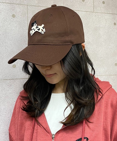 NANEA（ナネア）の「犬モチーフワッペンキャップ（キャップ・レディース・ブラウン/グリーン/レッド/ベージュ/ブルー/アイボリー/ブラック/カーキ・フリー）」の15枚目の写真