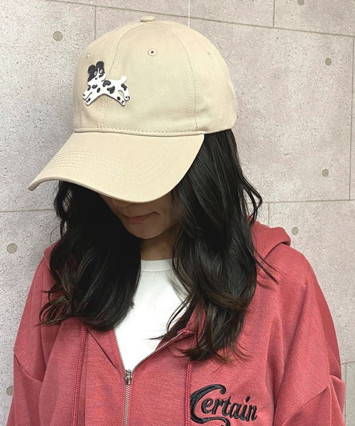 NANEA（ナネア）の「犬モチーフワッペンキャップ（キャップ・レディース・ブラウン/グリーン/レッド/ベージュ/ブルー/アイボリー/ブラック/カーキ・フリー）」の13枚目の写真