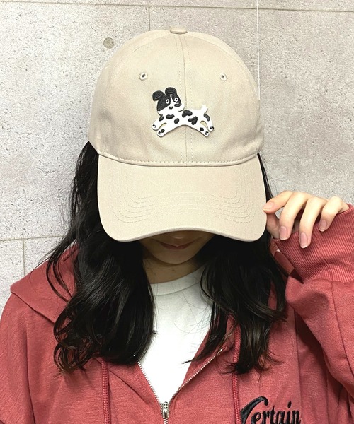 NANEA（ナネア）の「犬モチーフワッペンキャップ（キャップ・レディース・ブラウン/グリーン/レッド/ベージュ/ブルー/アイボリー/ブラック/カーキ・フリー）」の12枚目の写真