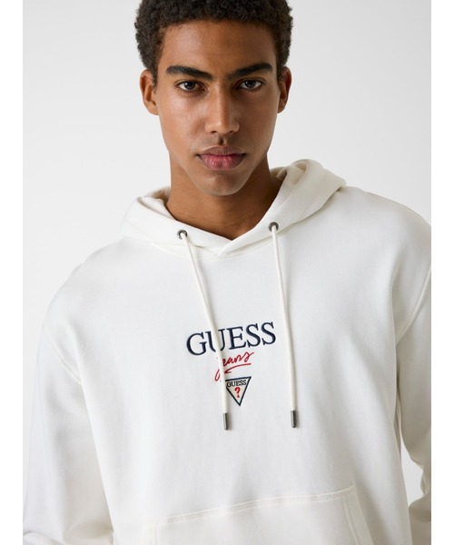 GUESS JEANS(ゲスジーンズ)の「GUESS JEANS Regular Baker Logo Hoodie パーカー(パーカー・メンズ・ホワイト/グレー/ブラック・X-LARGE/LARGE/MEDIUM/SMALL)」の5枚目の写真