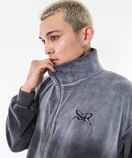 SHORT ROUND(ショートラウンド)の「SHORT ROUND/【26年春夏新作】ブリーチロゴベロアトラックジャケット(ジャージ・メンズ・グレー/ブラック系その他・MEDIUM/LARGE)」の18枚目の写真