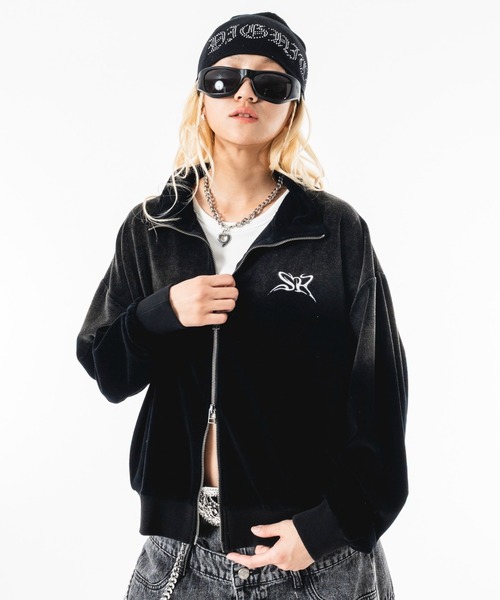 SHORT ROUND(ショートラウンド)の「SHORT ROUND/【26年春夏新作】ブリーチロゴベロアトラックジャケット(ジャージ・メンズ・グレー/ブラック系その他・MEDIUM/LARGE)」の12枚目の写真