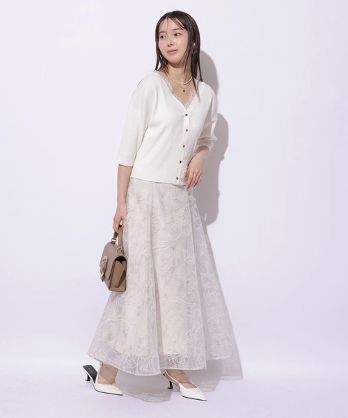 Mystrada（マイストラーダ）の「前後2WAYレースニットプルオーバー（ニット/セーター・レディース・ライトイエロー/ブラック/スモークピンク/ホワイト・38）」の19枚目の写真