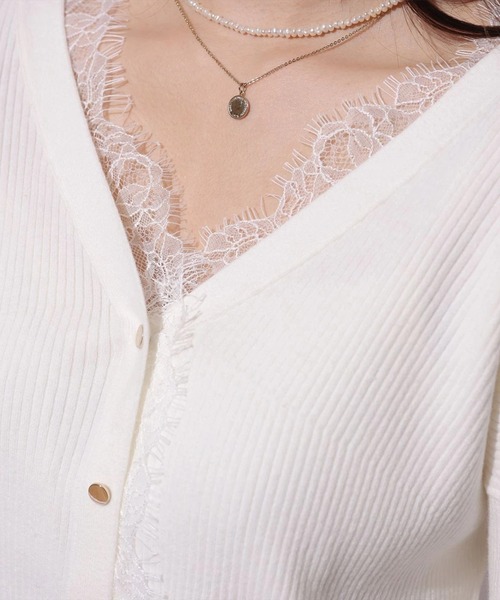 Mystrada（マイストラーダ）の「前後2WAYレースニットプルオーバー（ニット/セーター・レディース・ライトイエロー/ブラック/スモークピンク/ホワイト・38）」の20枚目の写真