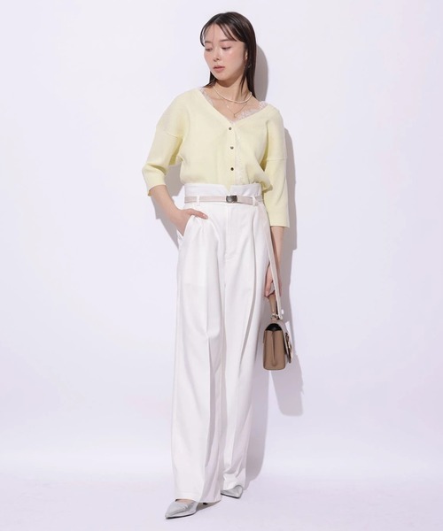 Mystrada（マイストラーダ）の「前後2WAYレースニットプルオーバー（ニット/セーター・レディース・ライトイエロー/ブラック/スモークピンク/ホワイト・38）」の22枚目の写真