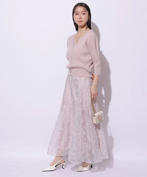 Mystrada（マイストラーダ）の「前後2WAYレースニットプルオーバー（ニット/セーター・レディース・ライトイエロー/ブラック/スモークピンク/ホワイト・38）」の5枚目の写真