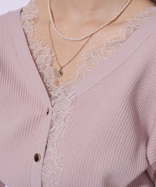 Mystrada（マイストラーダ）の「前後2WAYレースニットプルオーバー（ニット/セーター・レディース・ライトイエロー/ブラック/スモークピンク/ホワイト・38）」の7枚目の写真