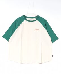 VANSアパレル(WJ) ヴァンズ W raglan sleeves cropped TEE ロングスリーブ 126R3020601 ABC-MART限定 GREEN