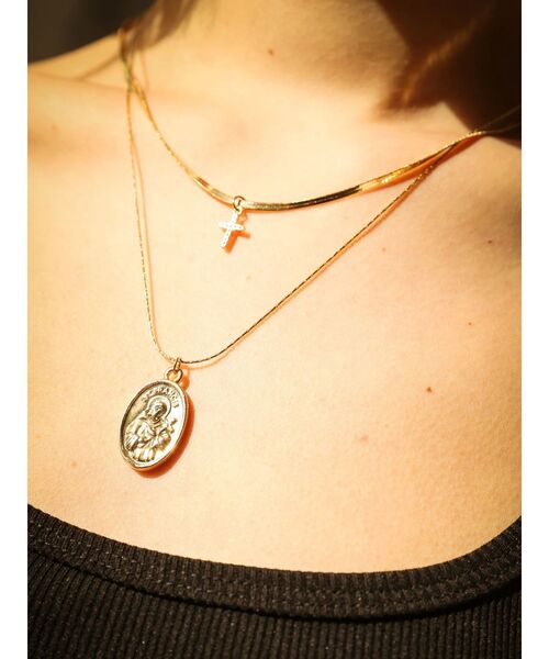 EVRIS（エヴリス）の「COIN CHARM MOTIF 2連 ネックレス（ネックレス・レディース・シルバー/ゴールド・FREE）」の7枚目の写真