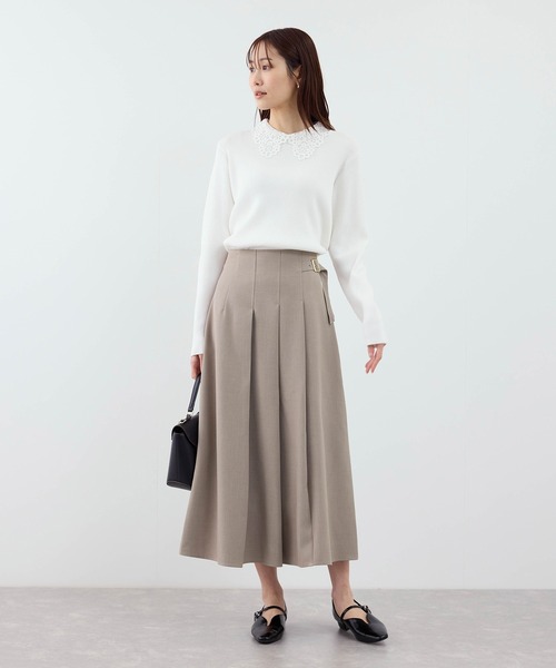 ROPE' PICNIC(ロペピクニック)の「クリアツイルタックキルトスカート/入卒式・セレモニー・セットアップ対応(スカート・レディース・グレー/ベージュ系その他2/グリーン系その他/ネイビー・S/M/L)」の10枚目の写真