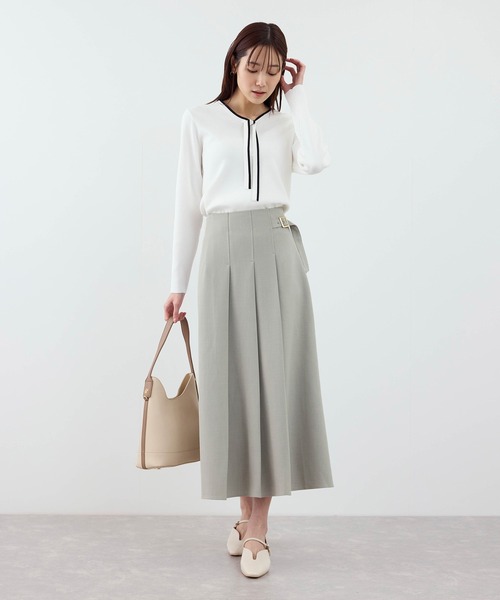 ROPE' PICNIC(ロペピクニック)の「クリアツイルタックキルトスカート/入卒式・セレモニー・セットアップ対応(スカート・レディース・グレー/ベージュ系その他2/グリーン系その他/ネイビー・S/M/L)」の16枚目の写真