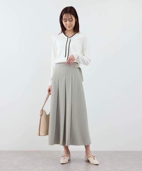 ROPE' PICNIC(ロペピクニック)の「クリアツイルタックキルトスカート/入卒式・セレモニー・セットアップ対応(スカート・レディース・グレー/ベージュ系その他2/グリーン系その他/ネイビー・S/M/L)」の18枚目の写真