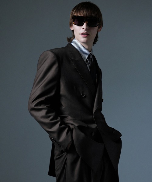 JOHN LAWRENCE SULLIVAN（ジョンローレンスサリバン）の「【JOHN LAWRENCE SULLIVAN】WOOL DOUBLE BREASTED JACKET（テーラードジャケット・メンズ・グレー/ブラウン/ブラック・44/46）」の4枚目の写真