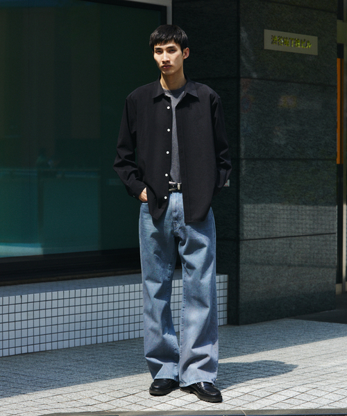 JOURNAL STANDARD（ジャーナルスタンダード）の「EVALET / エバレット ST ライト レギュラー カラー シャツ（シャツ/ブラウス・メンズ・オレンジ/ライトグレー/サックスブルー/ブラック・LARGE/MEDIUM/SMALL）」の14枚目の写真