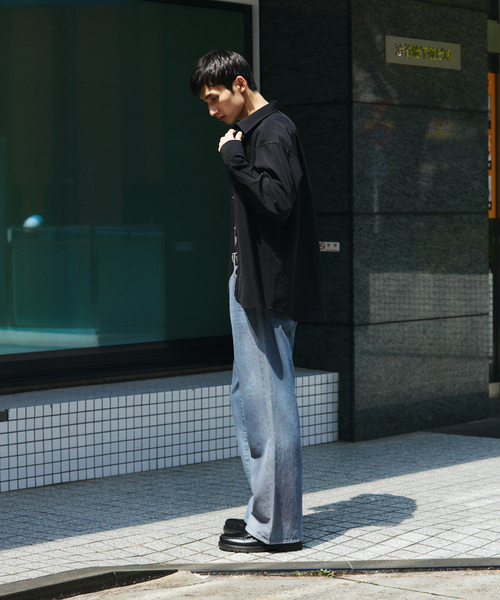JOURNAL STANDARD（ジャーナルスタンダード）の「EVALET / エバレット ST ライト レギュラー カラー シャツ（シャツ/ブラウス・メンズ・オレンジ/ライトグレー/サックスブルー/ブラック・LARGE/MEDIUM/SMALL）」の15枚目の写真