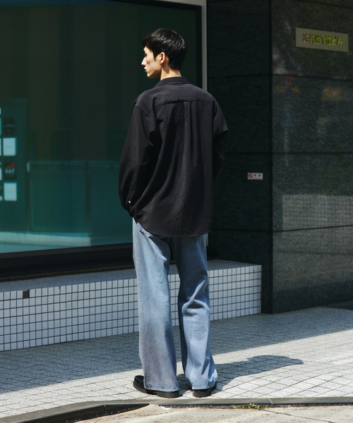 JOURNAL STANDARD（ジャーナルスタンダード）の「EVALET / エバレット ST ライト レギュラー カラー シャツ（シャツ/ブラウス・メンズ・オレンジ/ライトグレー/サックスブルー/ブラック・LARGE/MEDIUM/SMALL）」の16枚目の写真