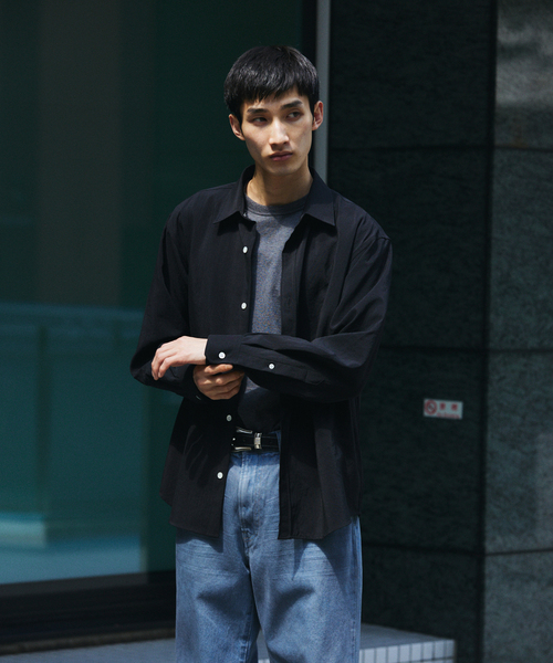 JOURNAL STANDARD（ジャーナルスタンダード）の「EVALET / エバレット ST ライト レギュラー カラー シャツ（シャツ/ブラウス・メンズ・オレンジ/ライトグレー/サックスブルー/ブラック・LARGE/MEDIUM/SMALL）」の17枚目の写真