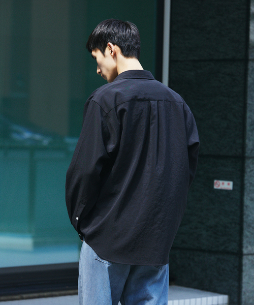 JOURNAL STANDARD（ジャーナルスタンダード）の「EVALET / エバレット ST ライト レギュラー カラー シャツ（シャツ/ブラウス・メンズ・オレンジ/ライトグレー/サックスブルー/ブラック・LARGE/MEDIUM/SMALL）」の19枚目の写真