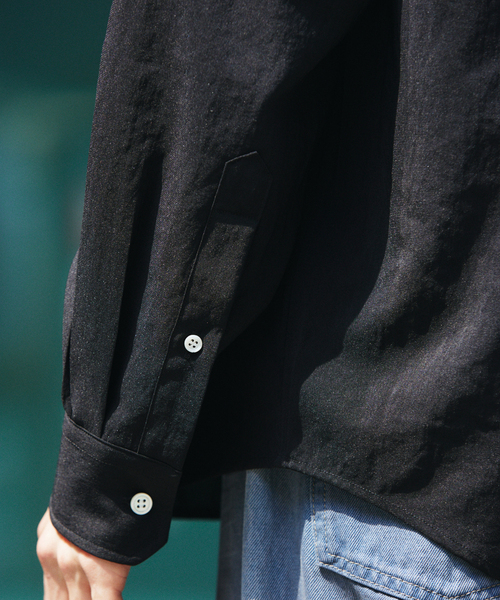 JOURNAL STANDARD（ジャーナルスタンダード）の「EVALET / エバレット ST ライト レギュラー カラー シャツ（シャツ/ブラウス・メンズ・オレンジ/ライトグレー/サックスブルー/ブラック・LARGE/MEDIUM/SMALL）」の22枚目の写真