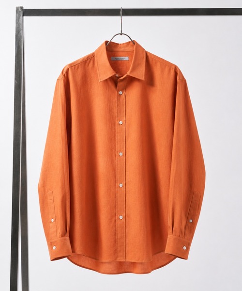 JOURNAL STANDARD（ジャーナルスタンダード）の「EVALET / エバレット ST ライト レギュラー カラー シャツ（シャツ/ブラウス・メンズ・オレンジ/ライトグレー/サックスブルー/ブラック・LARGE/MEDIUM/SMALL）」の4枚目の写真