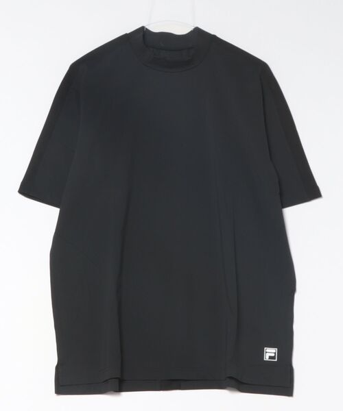 FILA GOLF(フィラゴルフ )の「FILA GOLF フィラゴルフ ゴルフウェア 接触冷感 吸汗速乾 UVカット メッシュ切替 半袖モックネックシャツ(Tシャツ/カットソー・メンズ・オフホワイト/グレー/ブラック・3L/LL/L/M)」の6枚目の写真