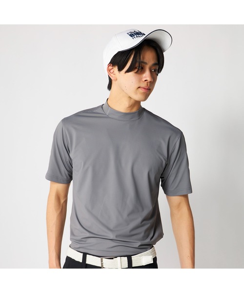 FILA GOLF(フィラゴルフ )の「FILA GOLF フィラゴルフ ゴルフウェア 接触冷感 吸汗速乾 UVカット メッシュ切替 半袖モックネックシャツ(Tシャツ/カットソー・メンズ・オフホワイト/グレー/ブラック・3L/LL/L/M)」の20枚目の写真