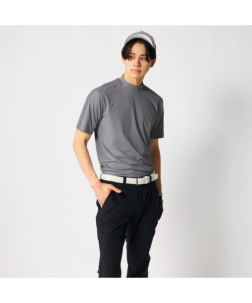 FILA GOLF(フィラゴルフ )の「FILA GOLF フィラゴルフ ゴルフウェア 接触冷感 吸汗速乾 UVカット メッシュ切替 半袖モックネックシャツ(Tシャツ/カットソー・メンズ・オフホワイト/グレー/ブラック・3L/LL/L/M)」の19枚目の写真