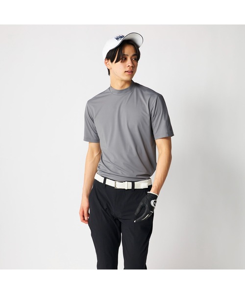 FILA GOLF(フィラゴルフ )の「FILA GOLF フィラゴルフ ゴルフウェア 接触冷感 吸汗速乾 UVカット メッシュ切替 半袖モックネックシャツ(Tシャツ/カットソー・メンズ・オフホワイト/グレー/ブラック・3L/LL/L/M)」の18枚目の写真