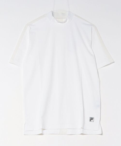 FILA GOLF(フィラゴルフ )の「FILA GOLF フィラゴルフ ゴルフウェア 接触冷感 吸汗速乾 UVカット メッシュ切替 半袖モックネックシャツ(Tシャツ/カットソー・メンズ・オフホワイト/グレー/ブラック・3L/LL/L/M)」の7枚目の写真