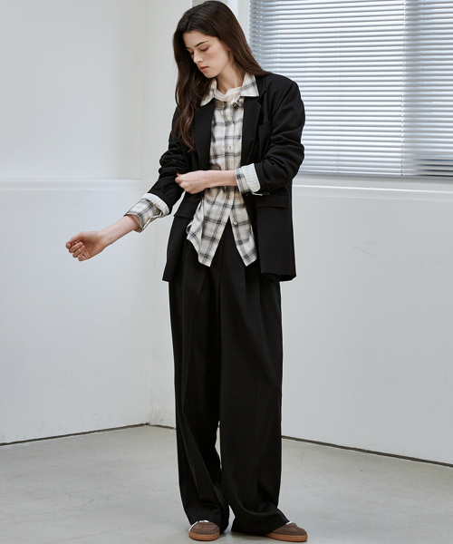 MALOUPE（マロップ）の「2173 ツーピンタックワイドパンツ (ブラック)（スラックス・レディース・その他・26/28/30）」の11枚目の写真