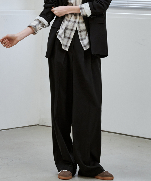 MALOUPE（マロップ）の「2173 ツーピンタックワイドパンツ (ブラック)（スラックス・レディース・その他・26/28/30）」の13枚目の写真