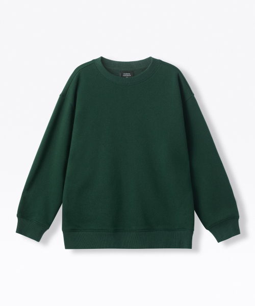 MUSINSA STANDARD KIDS（ムシンサスタンダードキッズ）の「起毛オーバーサイズスウェットシャツ [グリーン]（スウェット・レディース・その他・100/110/120/130/140/150/160）」の2枚目の写真
