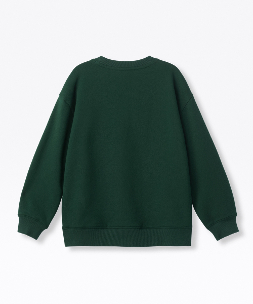 MUSINSA STANDARD KIDS（ムシンサスタンダードキッズ）の「起毛オーバーサイズスウェットシャツ [グリーン]（スウェット・レディース・その他・100/110/120/130/140/150/160）」の3枚目の写真