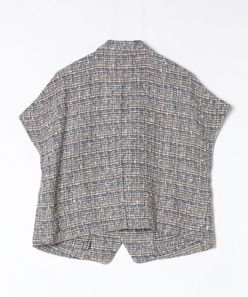 ROBES&CONFECTIONS(ローブスコンフェクションズ)の「Robes & Confections/ローブス&コンフェクションズ/尾州ツイード H JKT(テーラードジャケット・レディース・ブルー/ネイビー・1)」の3枚目の写真