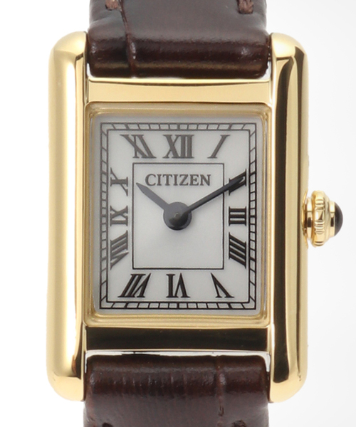 CITIZEN(シチズン)の「CITIZEN Kii Classic Square EG2797-13A Yellow gold(アナログ腕時計・レディース・ゴールド・FREE)」の6枚目の写真